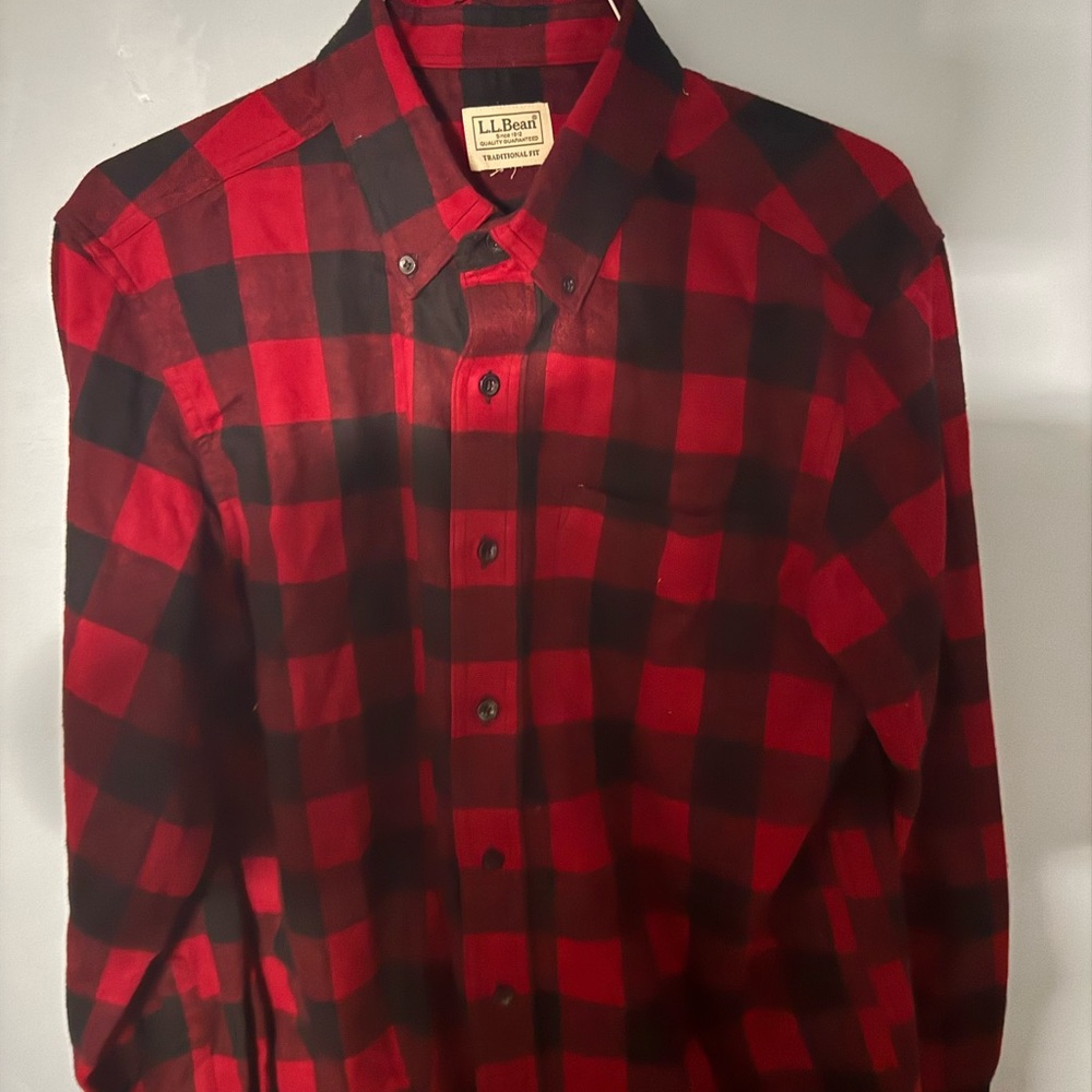 L.L. Bean Men's Buffalo Plaid Shirt size Medium Flannel